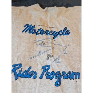 Vintage University of Illinois Motorcycle Rider Program T Shirt size XL